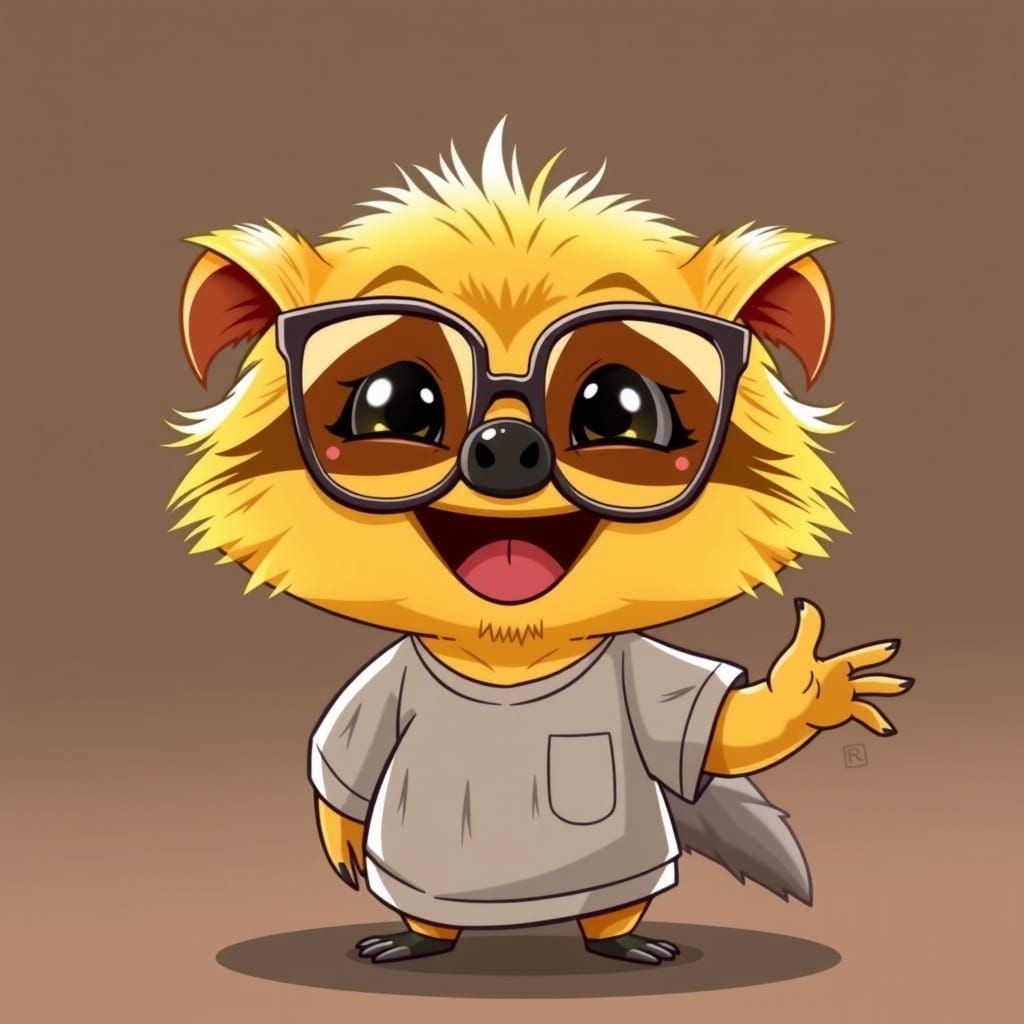 Chibi Sloth Greeting in Costa Rican Style