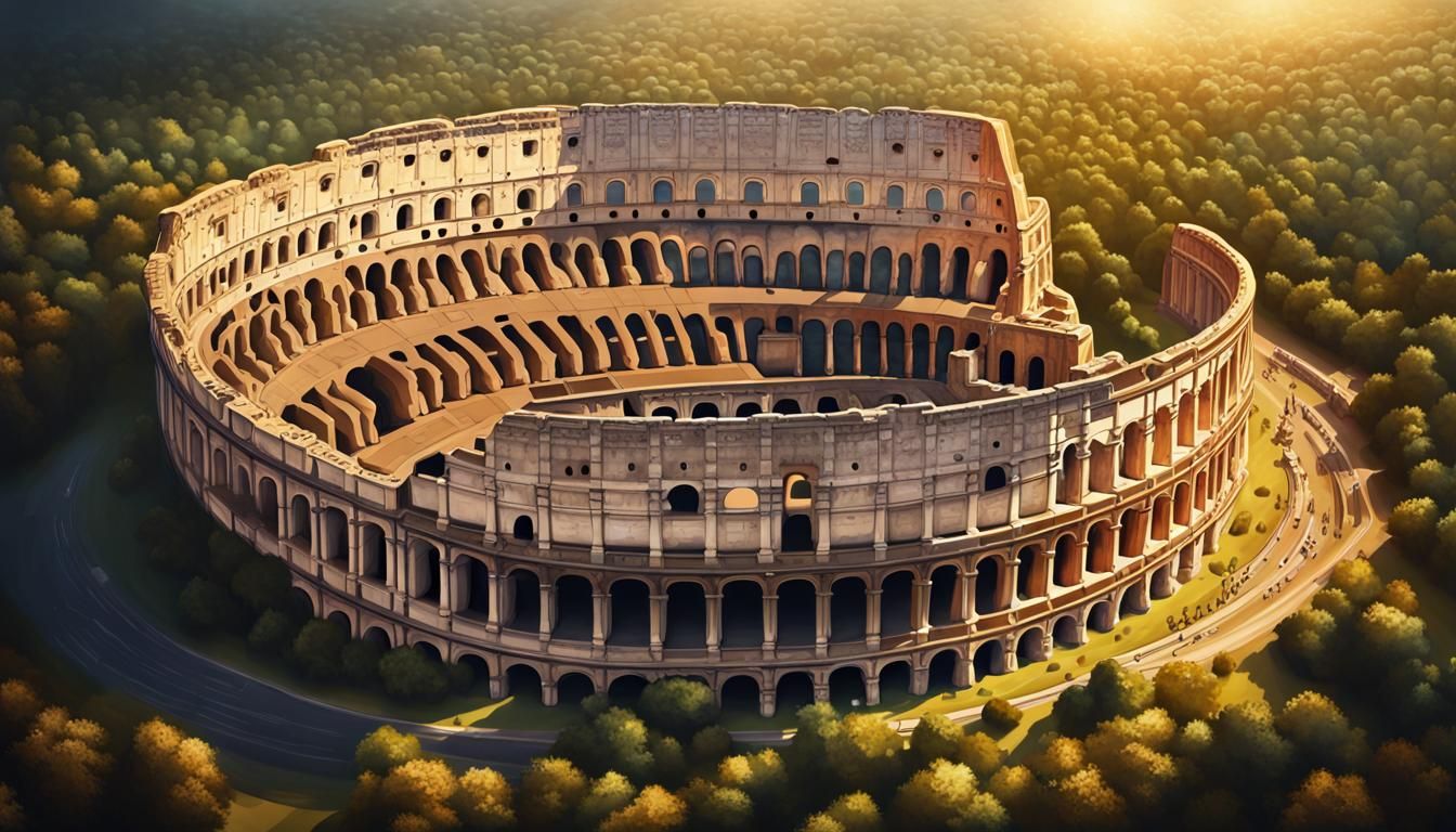 Roman Coliseum in Glorious Ancient Architecture