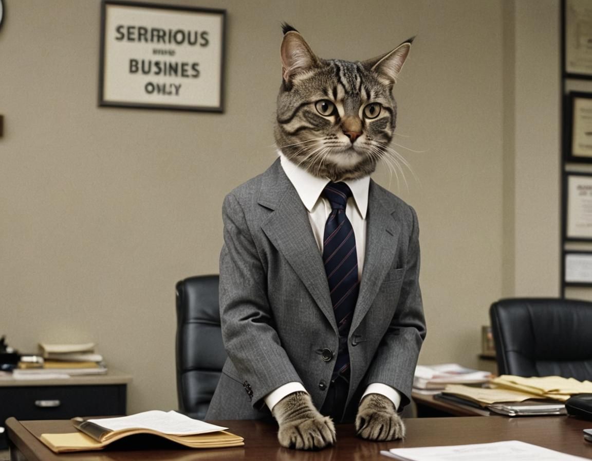 Cat in Suit: Serious Business in the Office