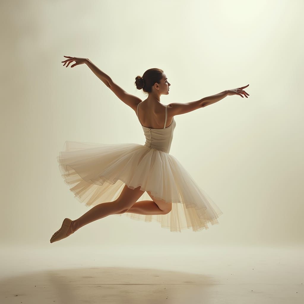 Ballet Dancer in Flowing Dress: Matte Painting