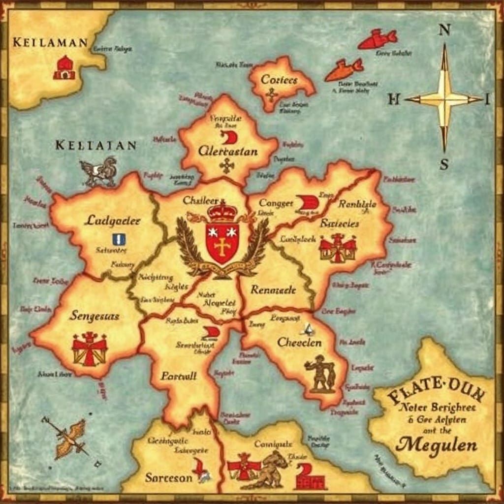 Antique Map in Johannes van Keulen Style
