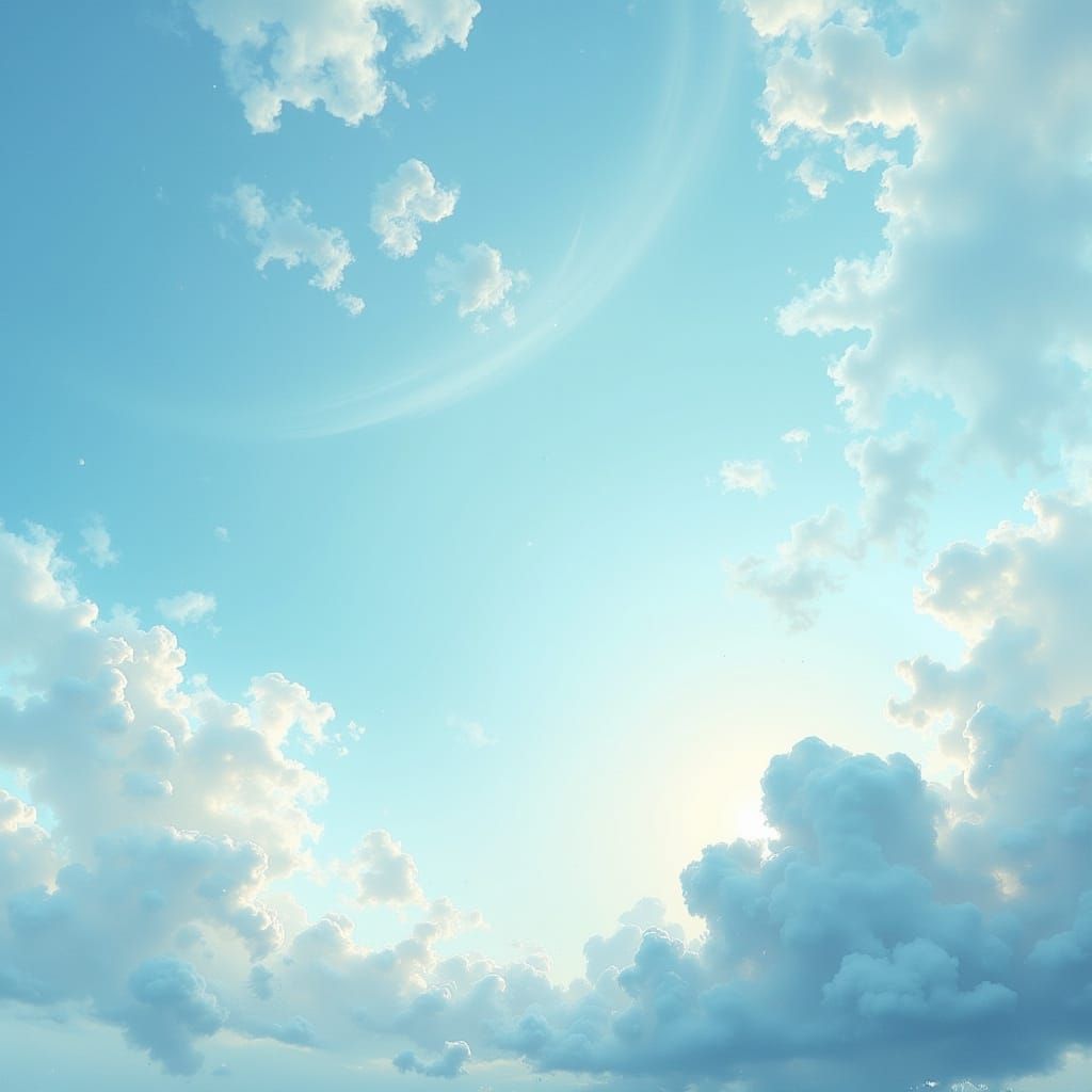 Ethereal Light Blue Dreamscape in Impressionist Style