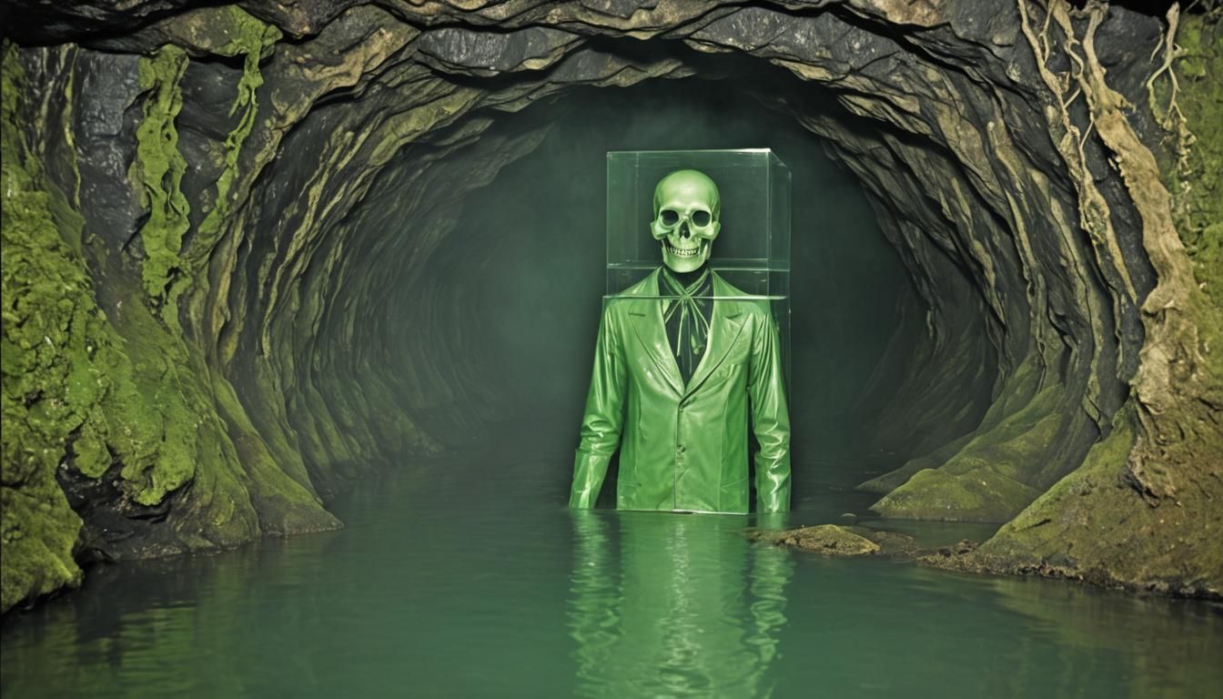 Pale Man in Coffin: Ocean Burial