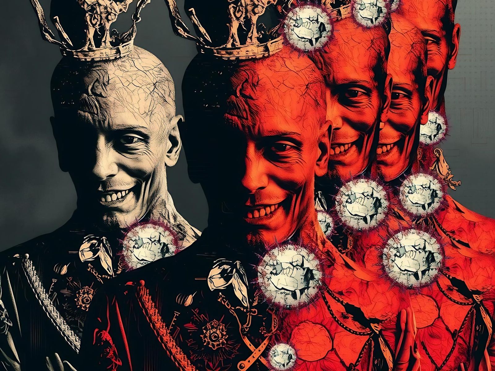 Disturbing Glitch Art of Multiple People