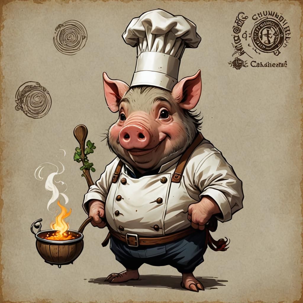 Grumble Oakensnout: Porcine Chef and Alchemist