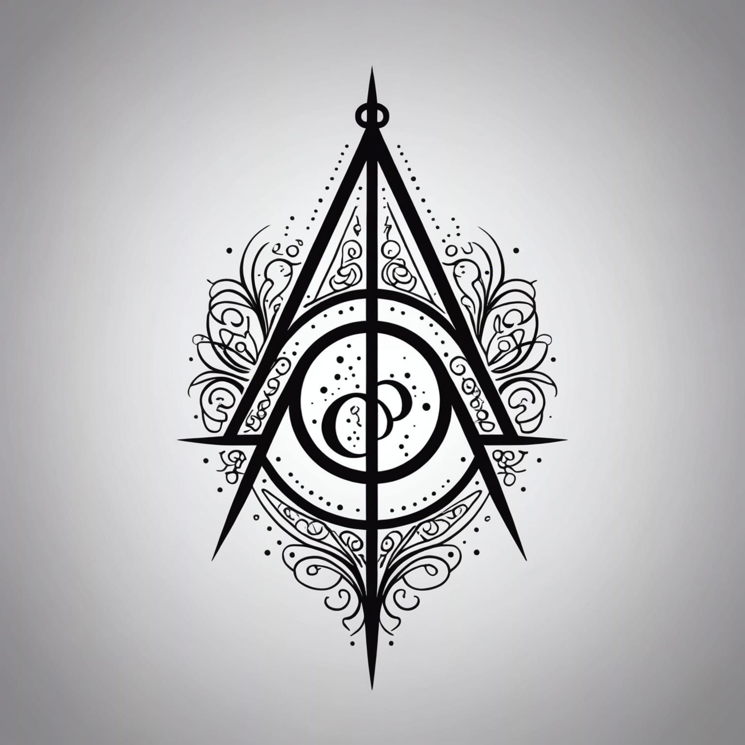a minimalistic tattoo design inspired by harry potter