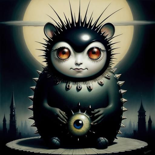 Elegant Spiky Eyeball in Gothic Style