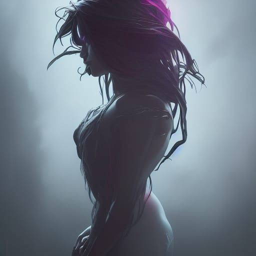 Intricate Portrait of a Dark Witch in Unreal Engine