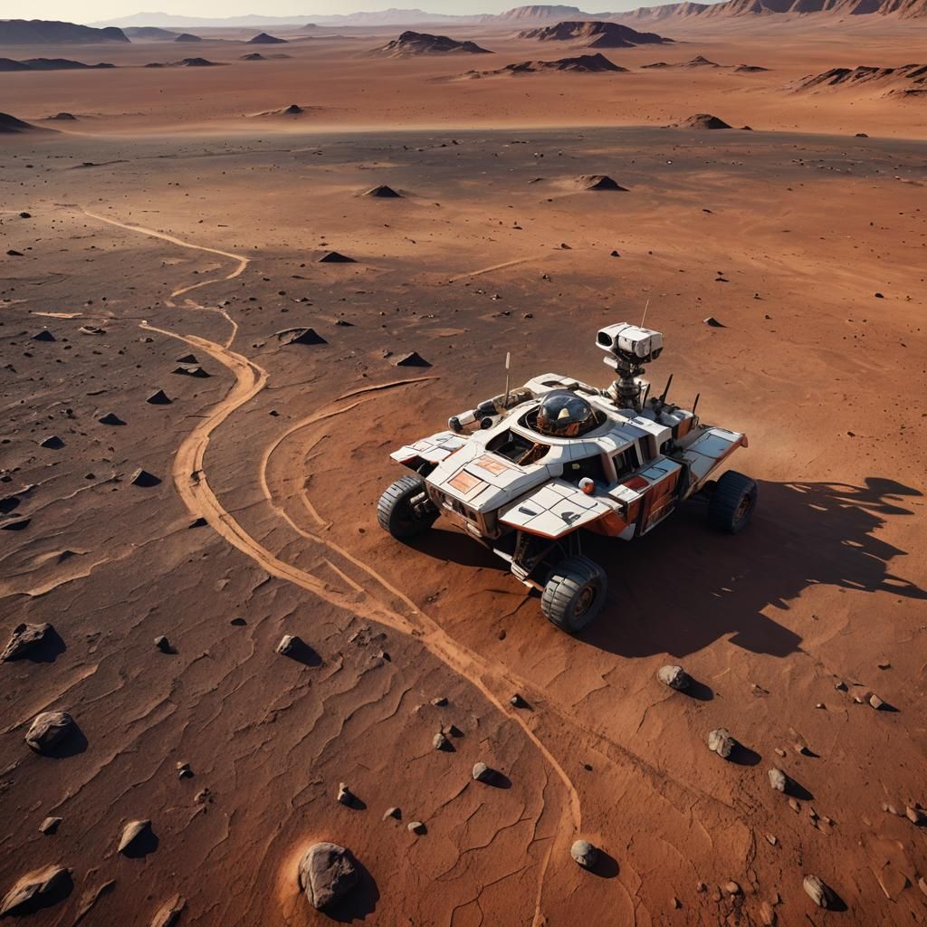 Martian Space Vehicle in Sci-Fi Digital Art