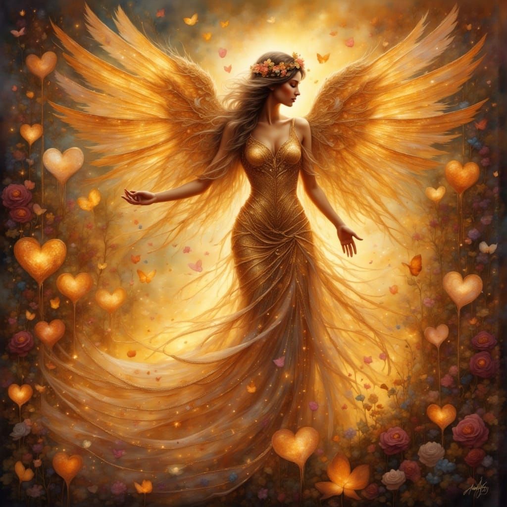 Angel Guardian of Souls Over Dancing Hearts