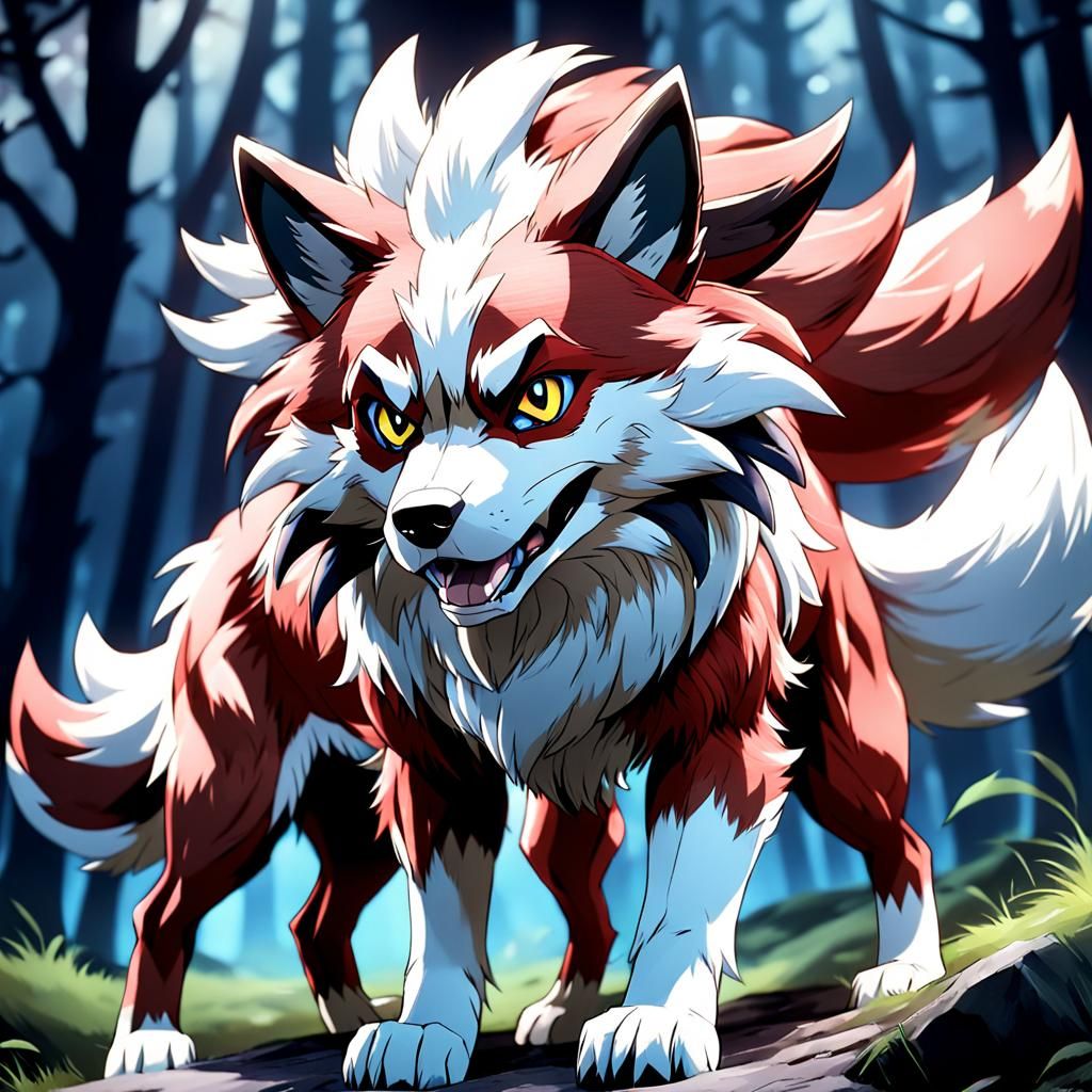 Balto as Lycanroc in Pokémon World: Anime Art