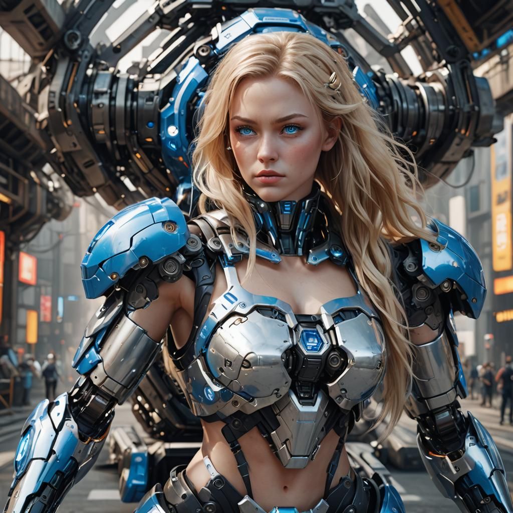 Futuristic Sci-Fi Woman at Heaven's Gate