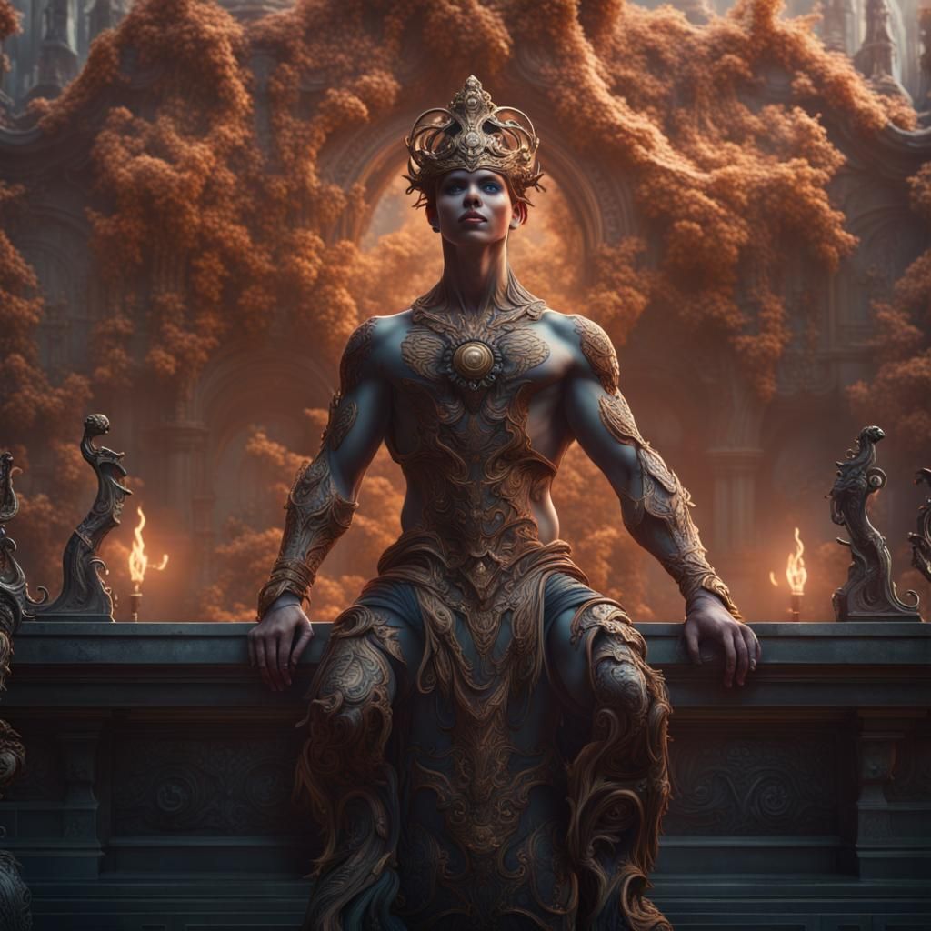 God Creates Humanity: Detailed Fantasy Concept Art