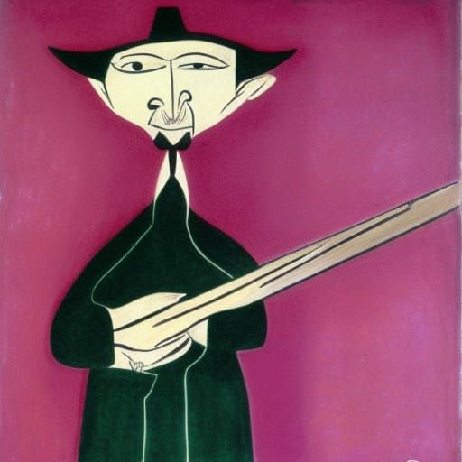 Vampire Lord Plays Bass Viol in Renaissance Style