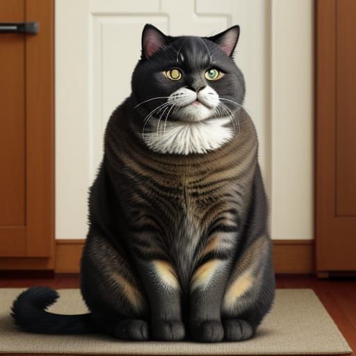 Massive Cat Named Blinkie Fills the Frame