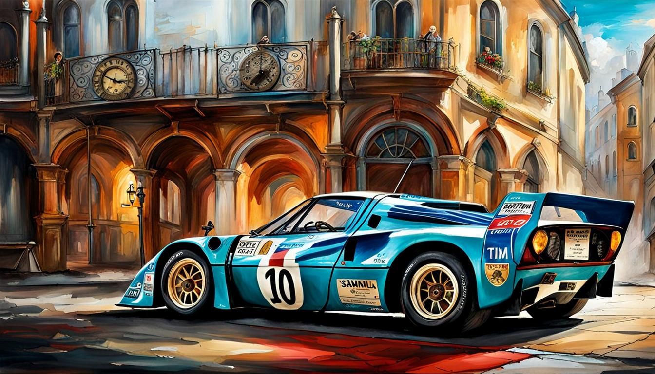 Steampunk Lancia Stratos Turbo Gr.5 Digital Art