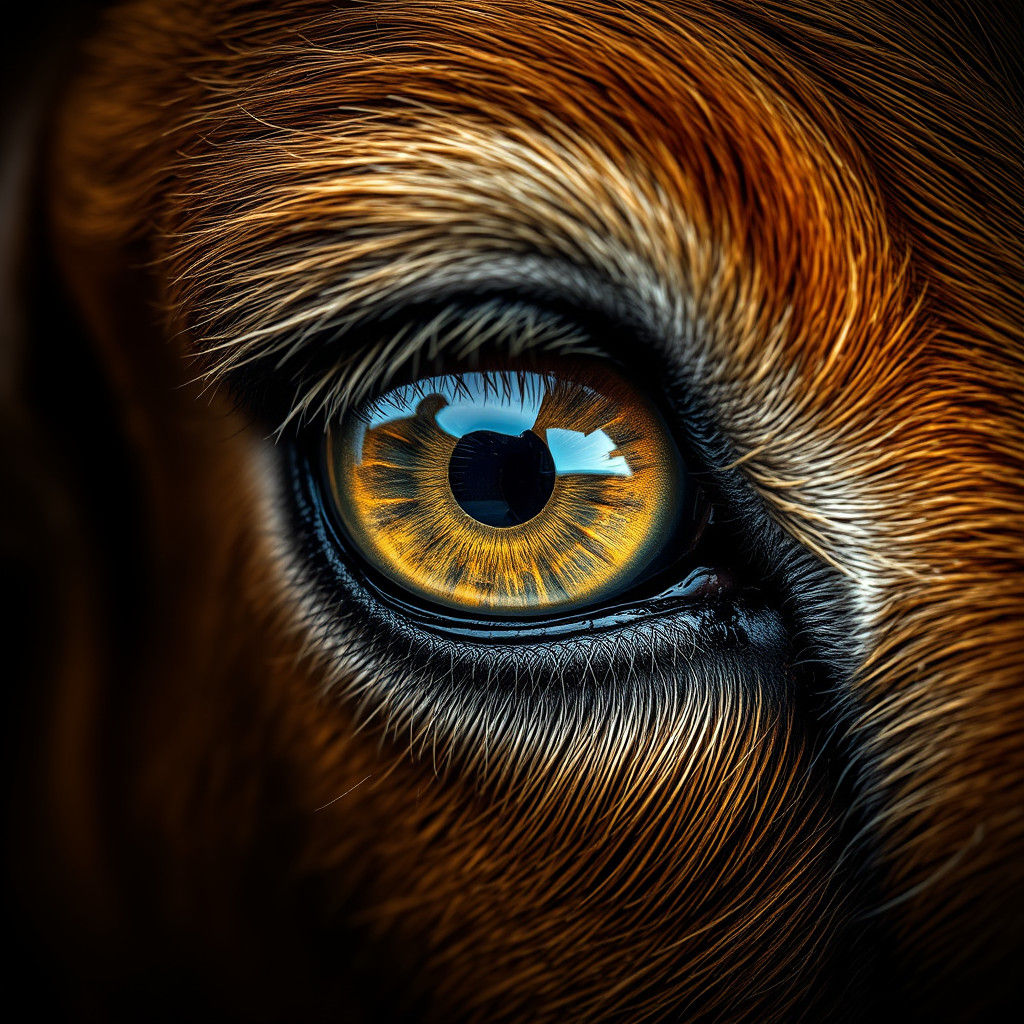 Majestic Goat Eye: Hyperrealistic Wildlife Photography