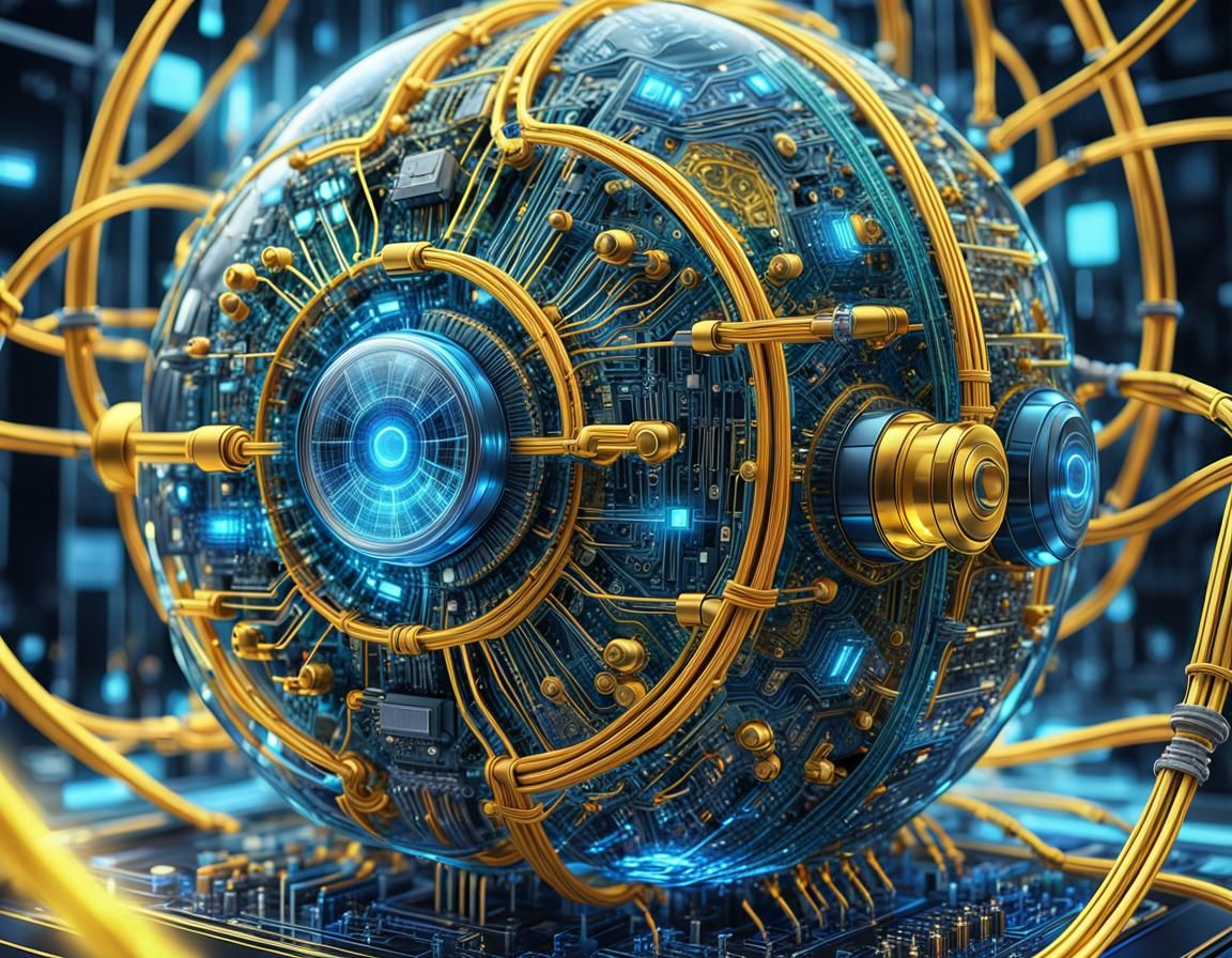 Futuristic AI Concept in Crystal Glass Style