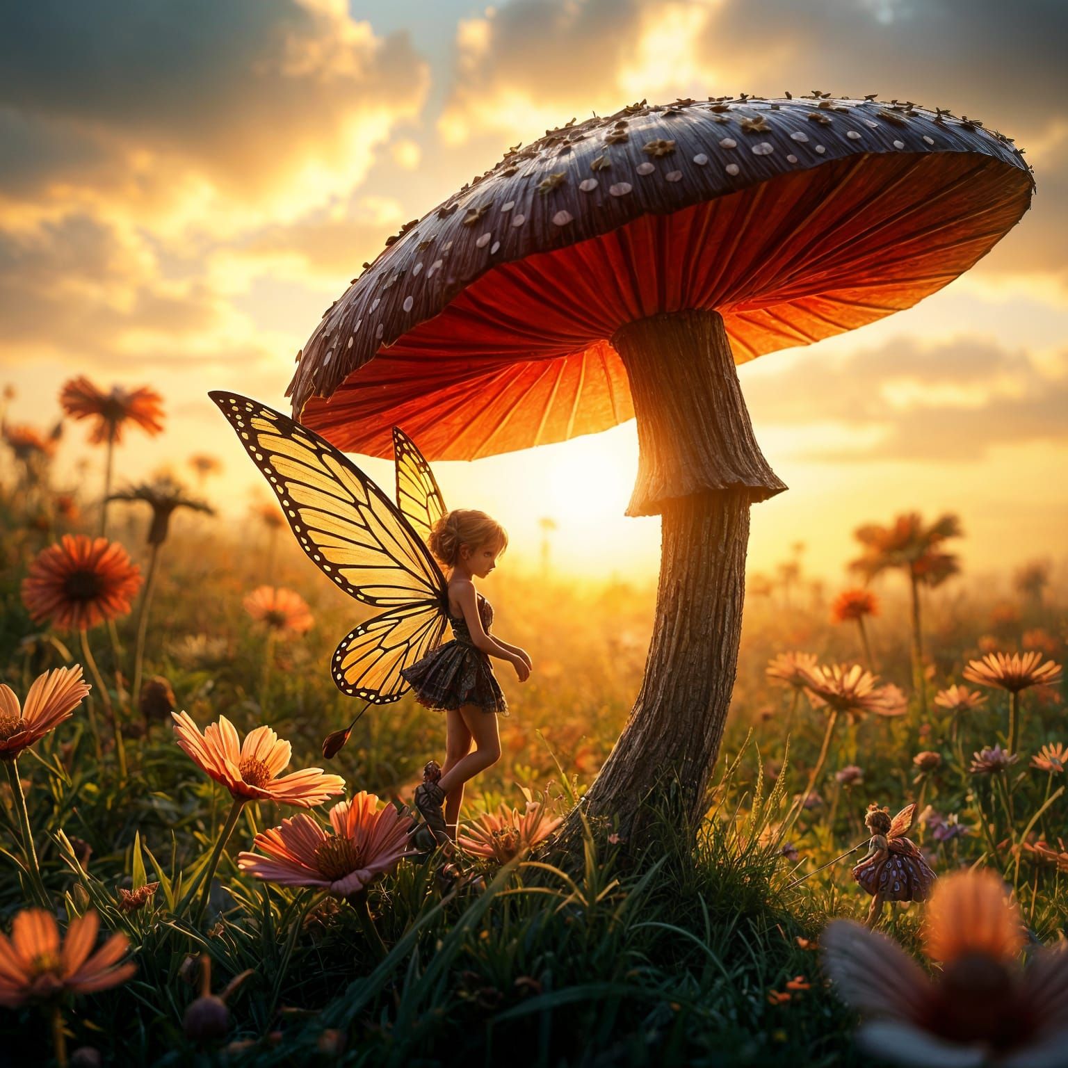 Ethereal Faerie in Sunrise Glow