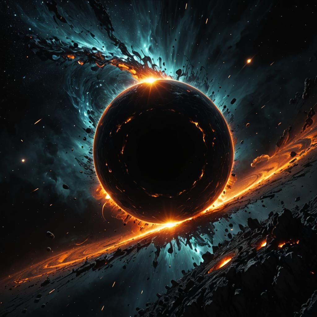 Planet Destruction by Black Hole in Space