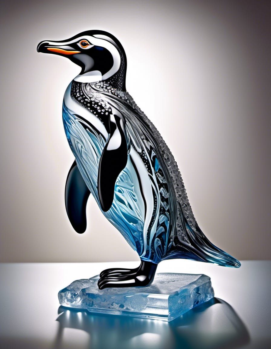 Humboldt penguin on ice