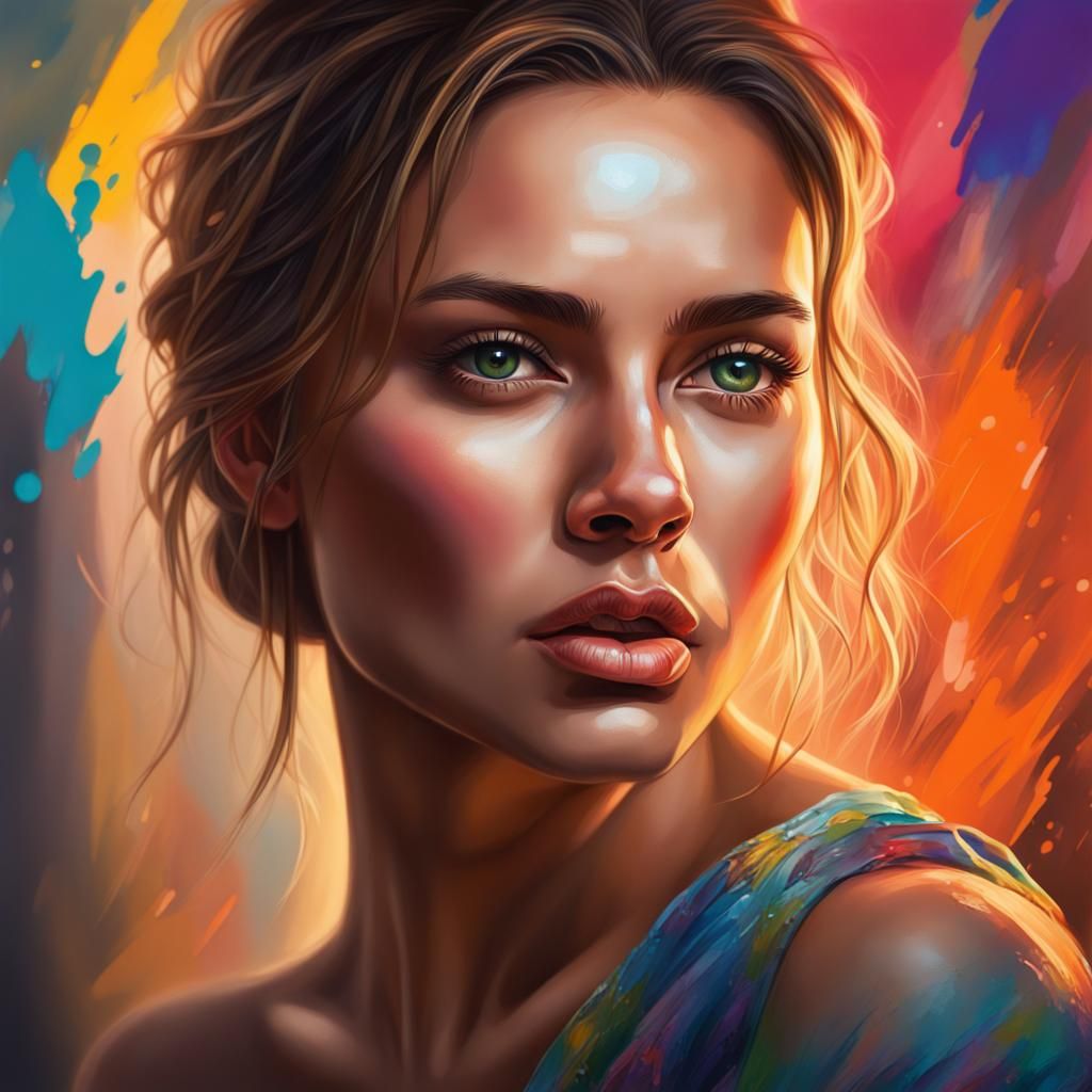 Hyperrealistic Portrait of a Beautiful Woman