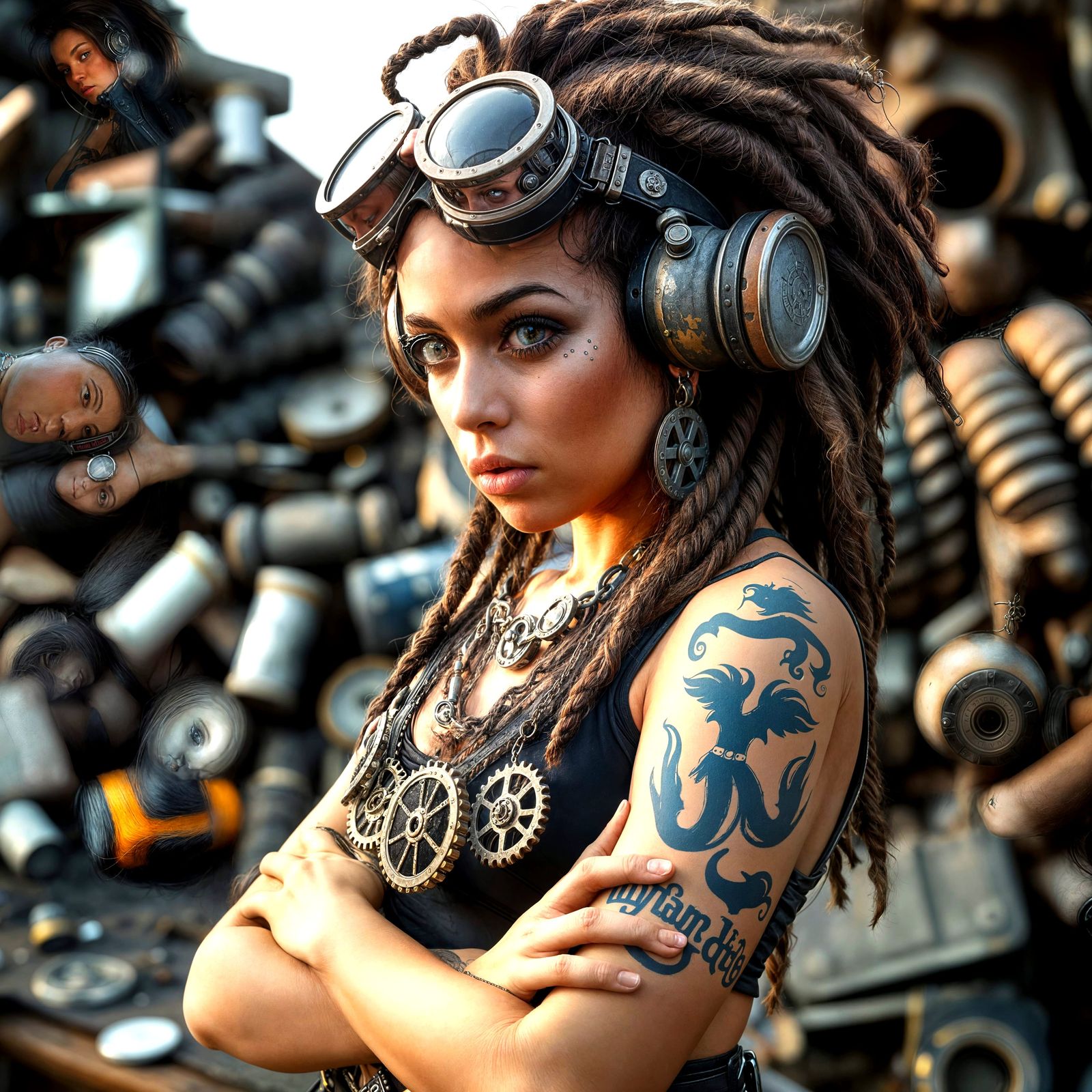 Steampunk Pirate Princess in Post-Apocalyptic Wasteland