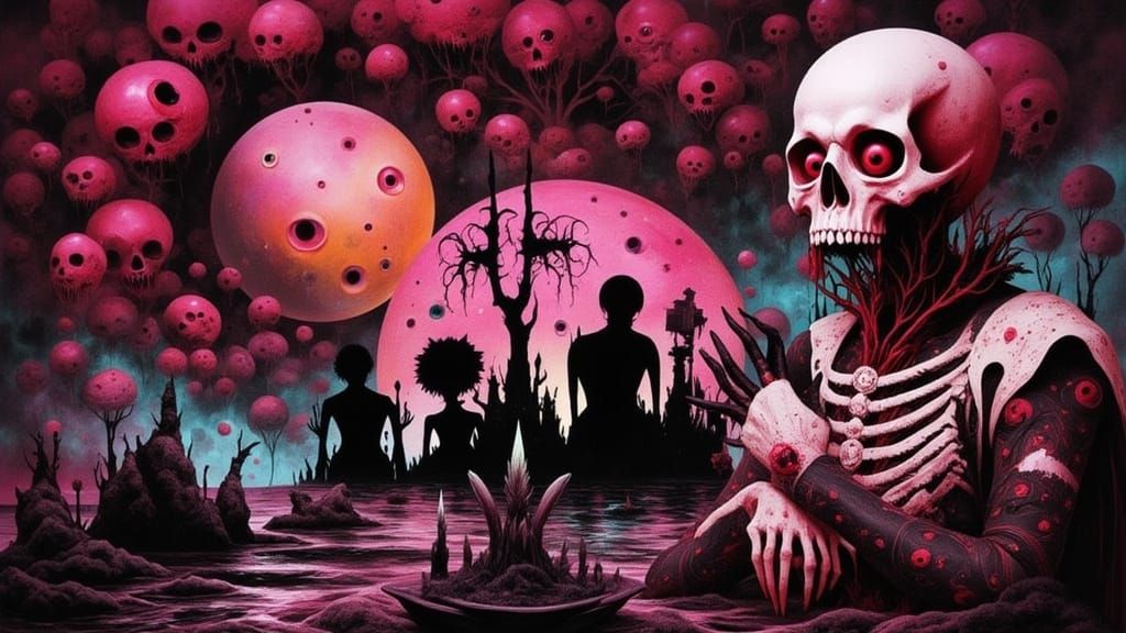 Magical Crystal Realm with Colorful Flux and Smoke