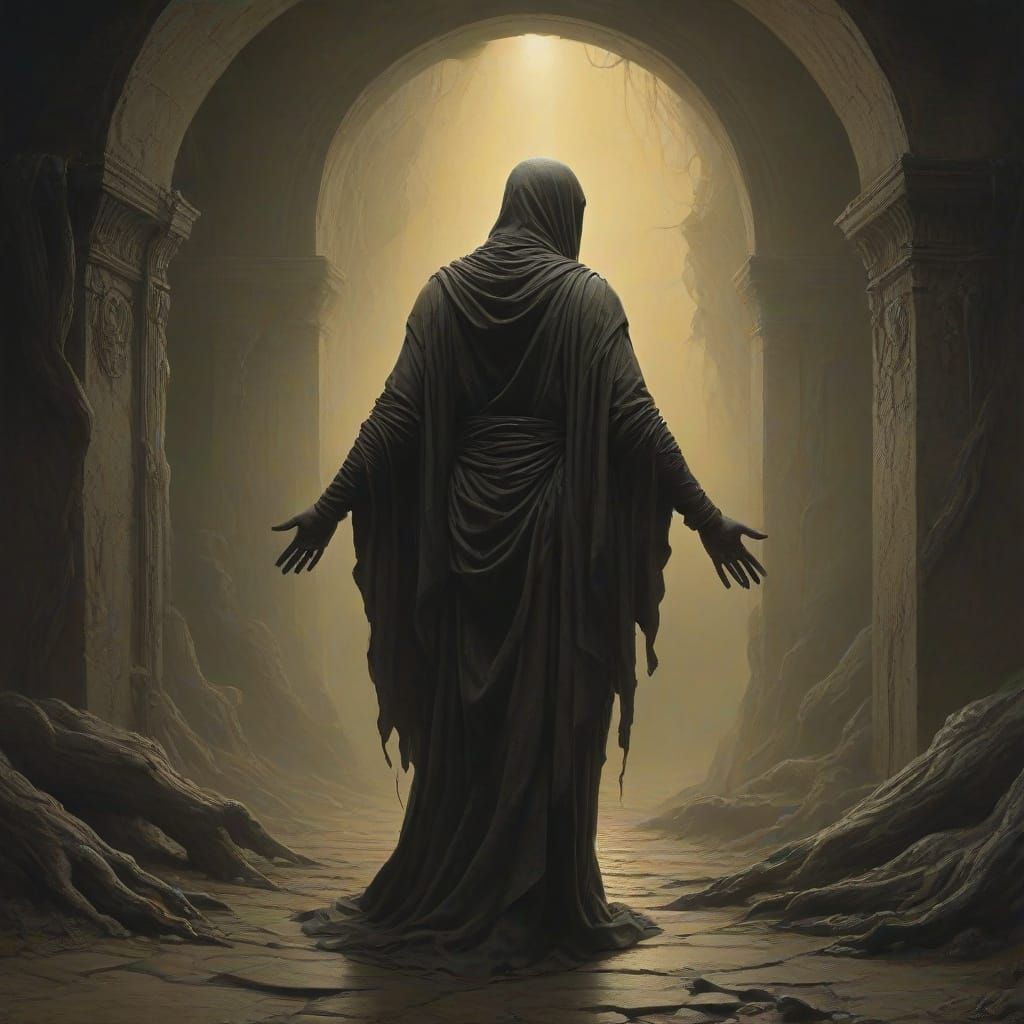 His eyes opened, and all he saw in front of him was velvety darkness. Beneath him, he felt cold, cruel stone. He smelled...