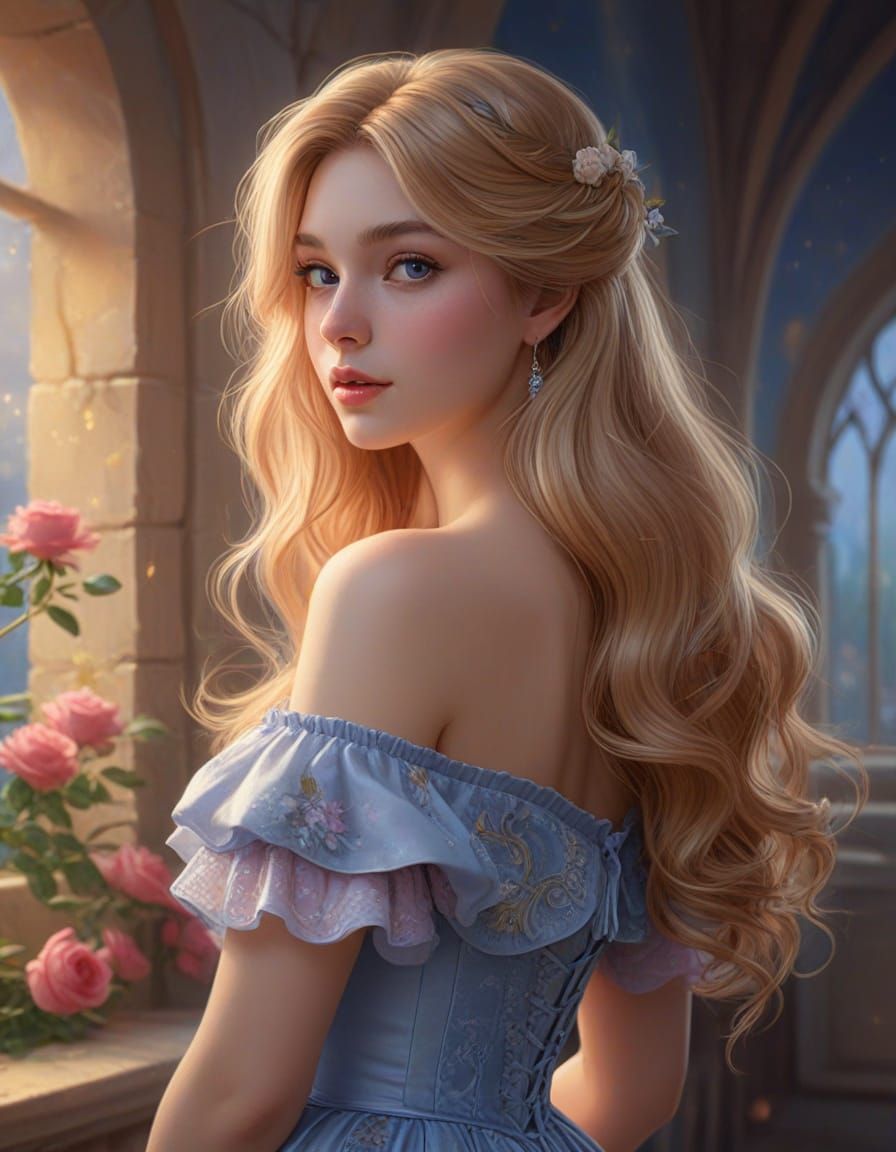 Enchanted Disney Princess in Lavender Hues