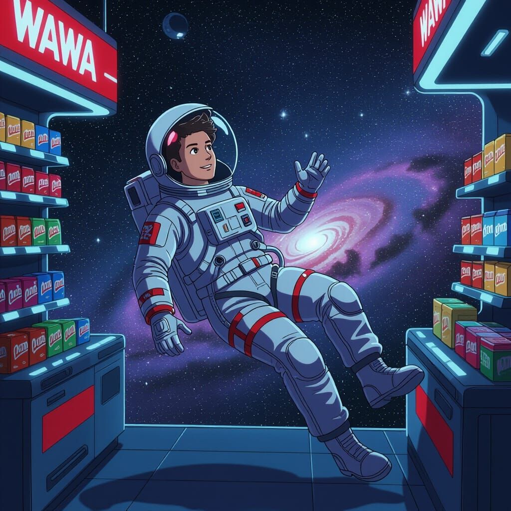 Wawa Clerk's Space Adventure: Syd Mead Inspired