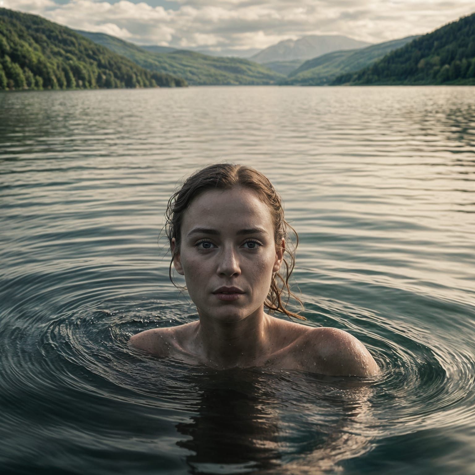 Hyperrealistic Loch Ness Monster Encounter