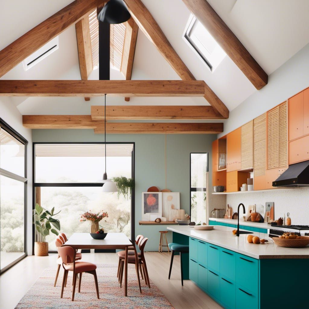 MCM Kitchen with Terrazzo in Super-Realism