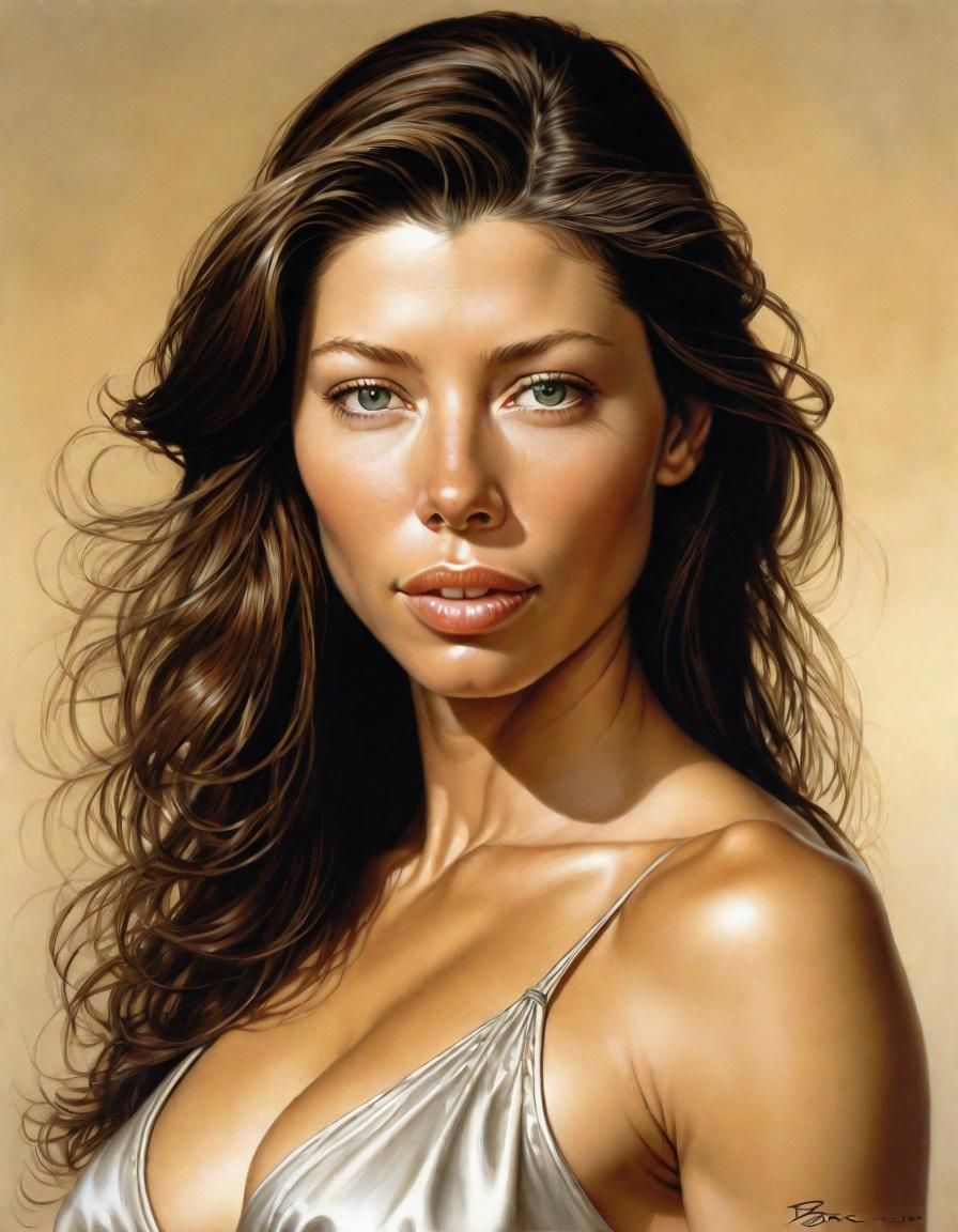 Portrait of Young Woman in Vallejo Style