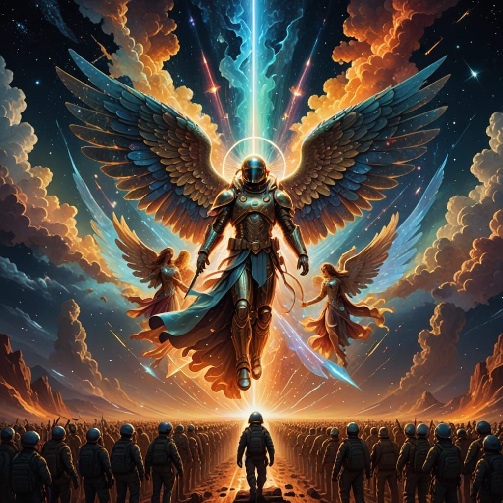 Angelic Army Bursts into View: A Cosmic Holographic Illustra...