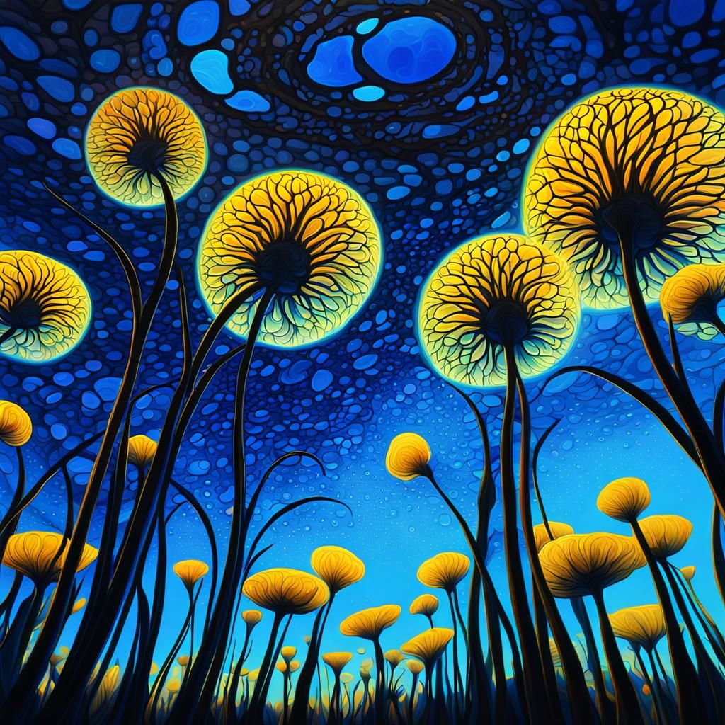 Luminescent Abstract Landscape in Ethereal Realm