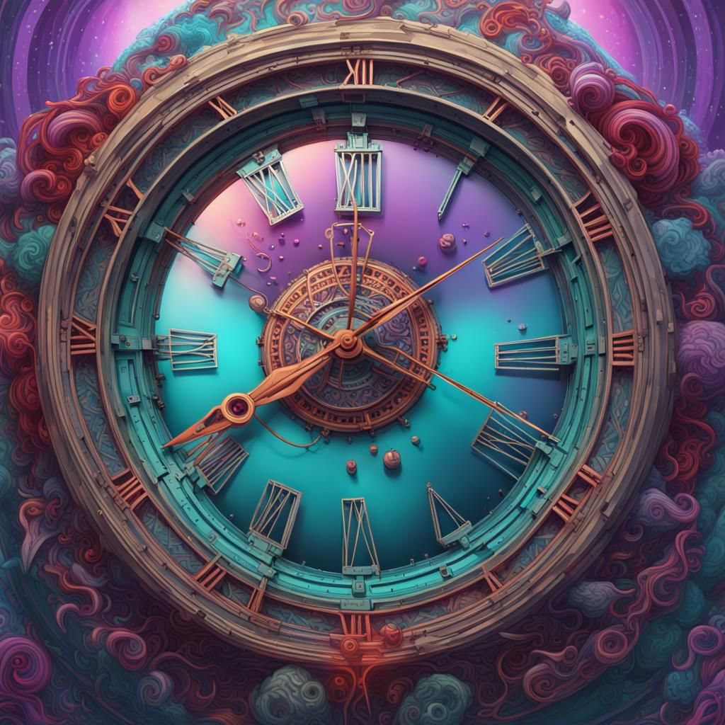 Surreal Clockwork Spaceships in Dreamscape Style