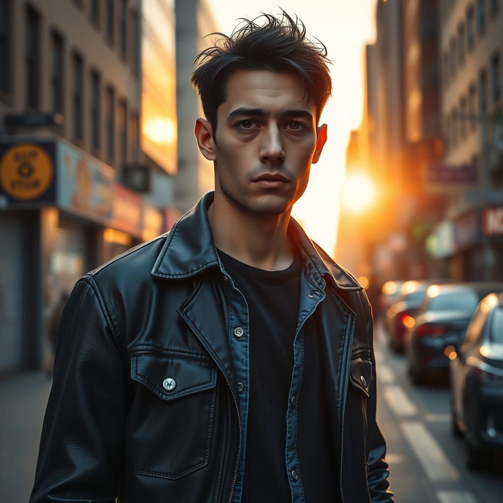 Ethereal City Singer Captured in Moody Portrait