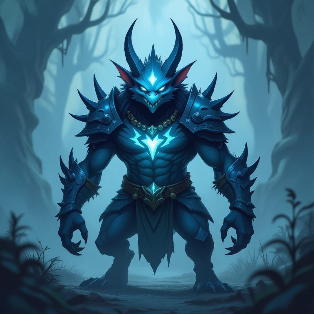 Armored Spadogoblin with Glowing Rune