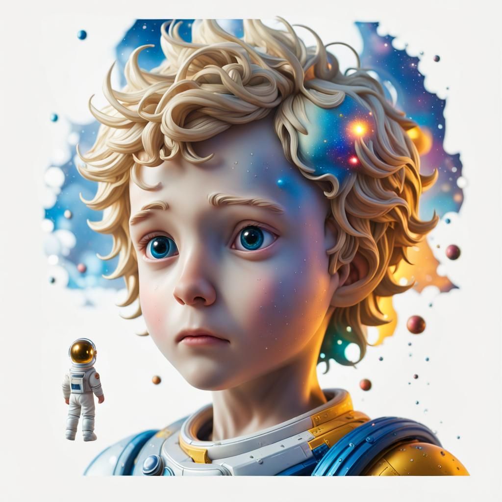 Little Prince as Astronaut Among the Stars