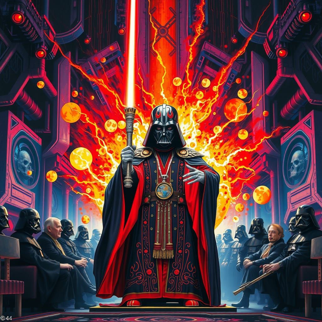 Galactic Convergence in Iridescent Hues