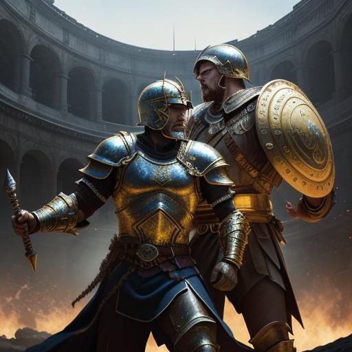 Epic Roman Gladiator Battle in the Coliseum