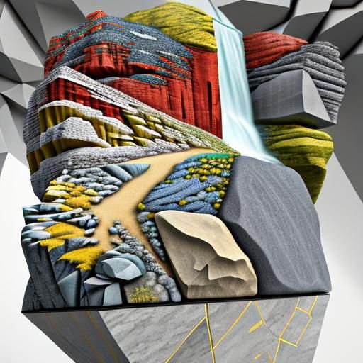 Abstract 3D Fractal Geometric Vector Design