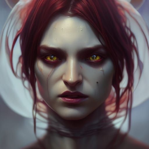Detailed Demon Portrait in Artgerm Style