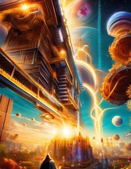 Cosmic Doorway: A Surreal Landscape of Opportunity