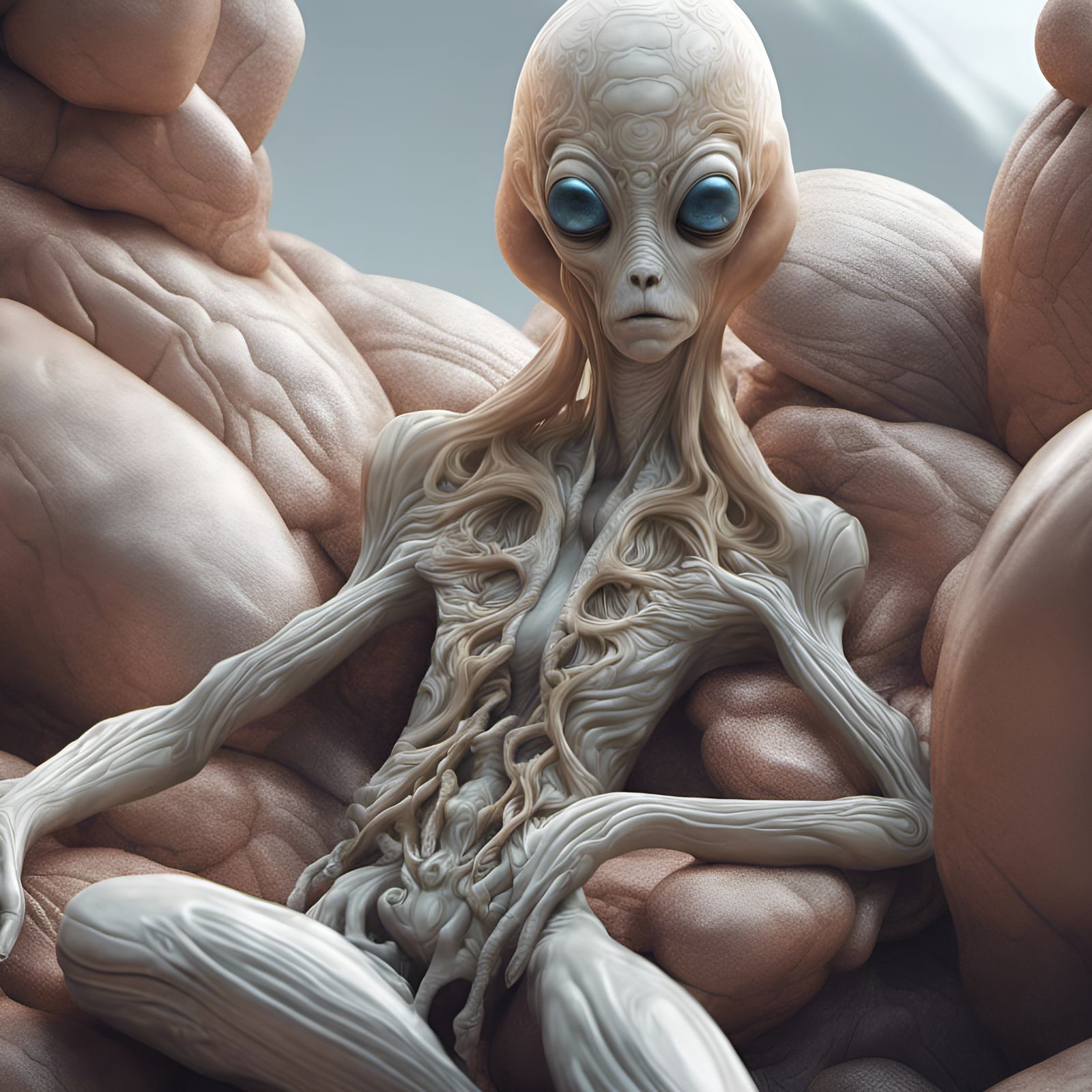 Detailed Alien Pets in Magical Realism