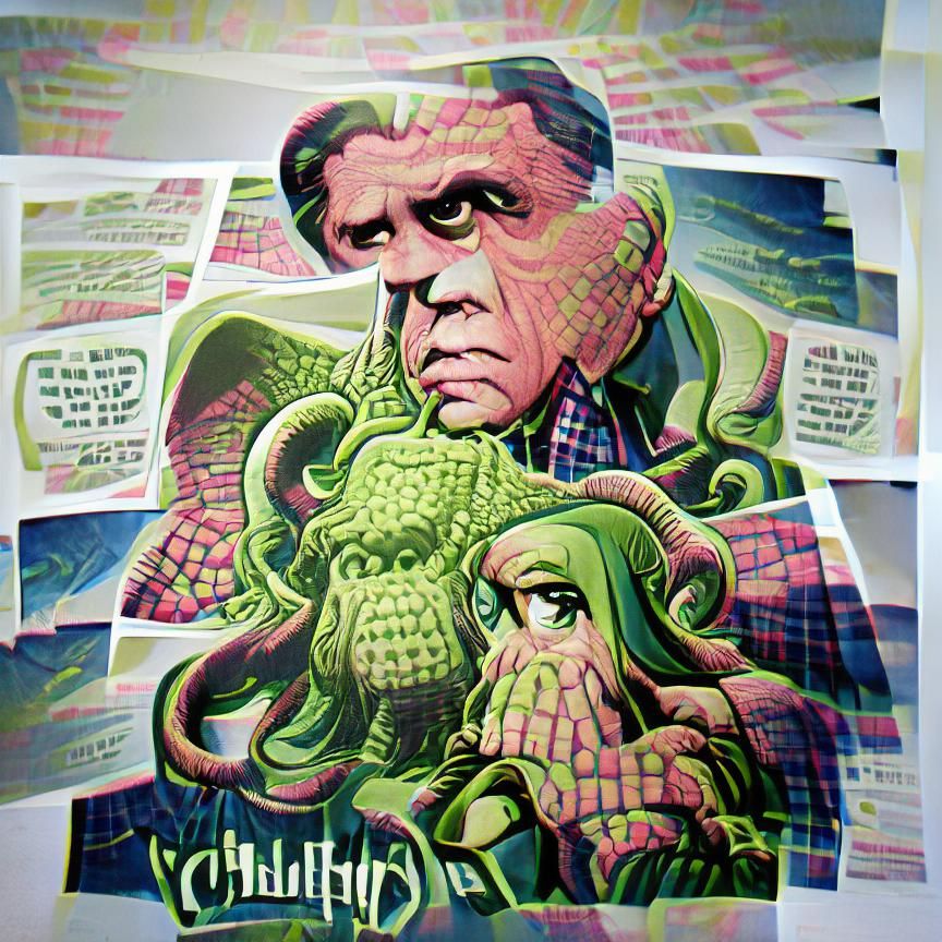 Cthulhu Comic Book Cover in Kirby Style