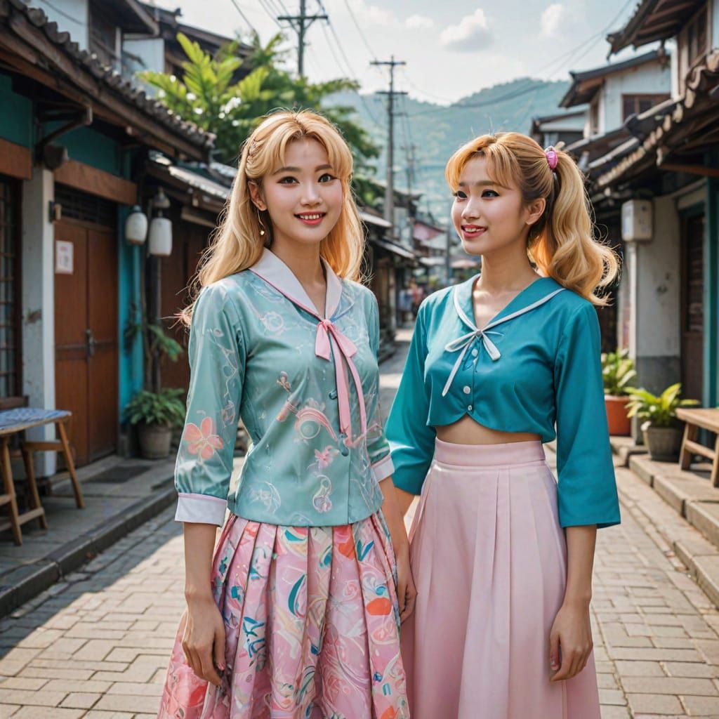 Sailor Moon Inspired Malaysian Scene with Usagi and Her Youn...