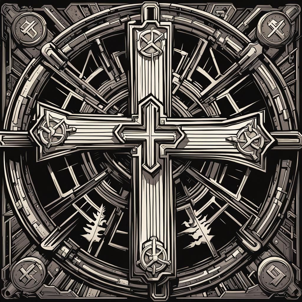 Danger Sign in Comic Book Art Style