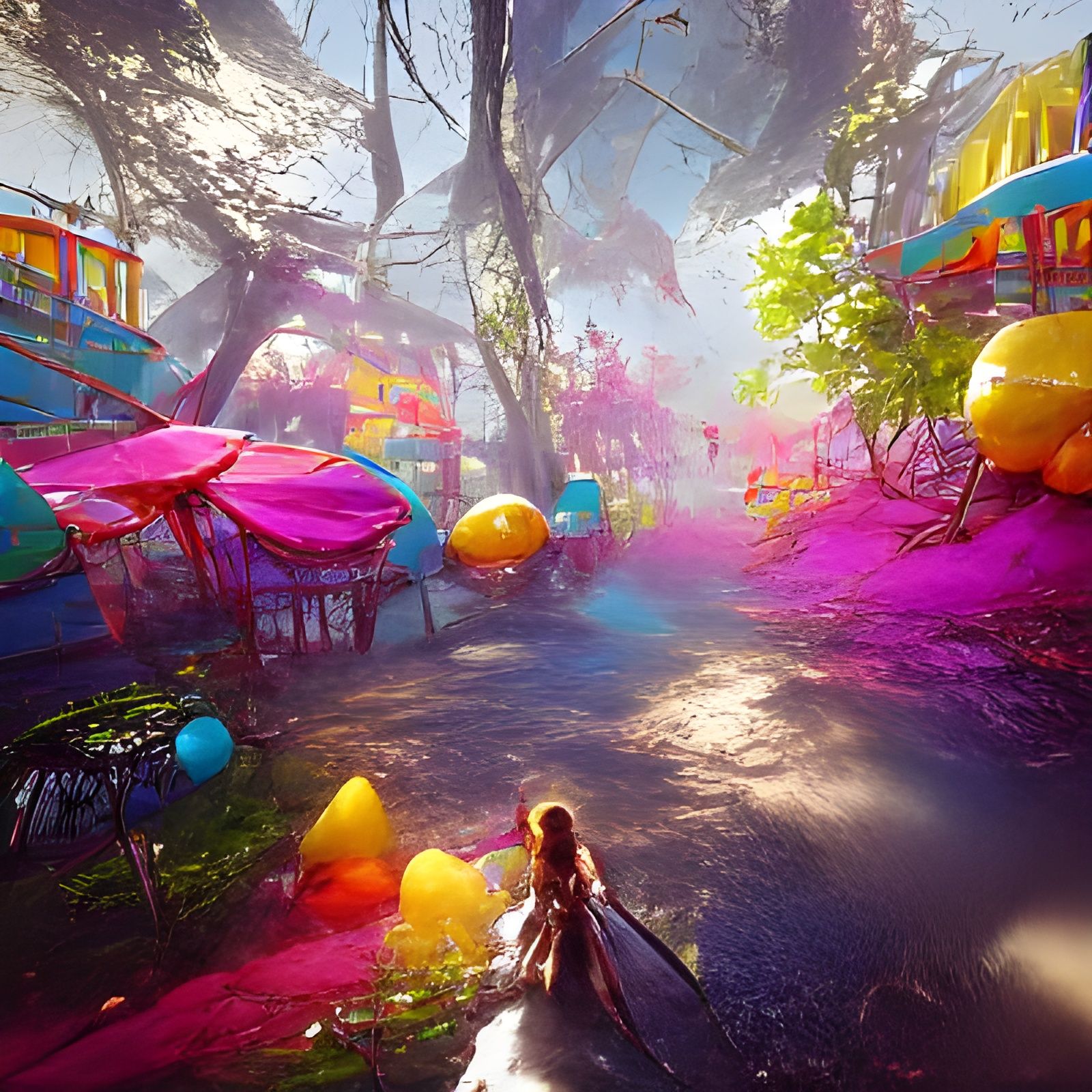 Enchanting AI-Generated Wonderland Landscape